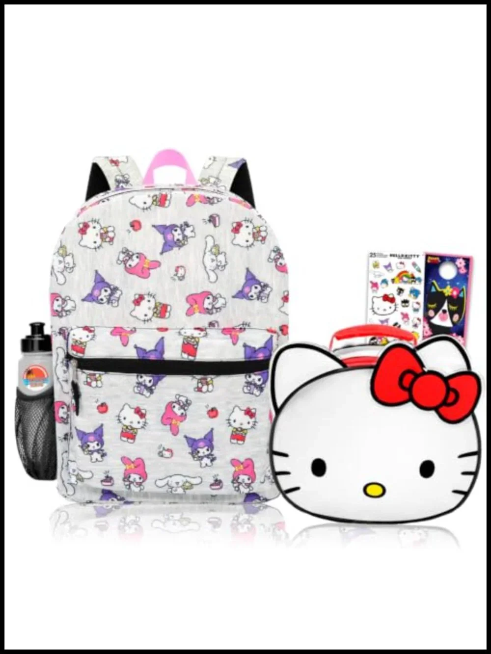 Hello Kitty Backpack & Lunch Box Set with Water Bottle